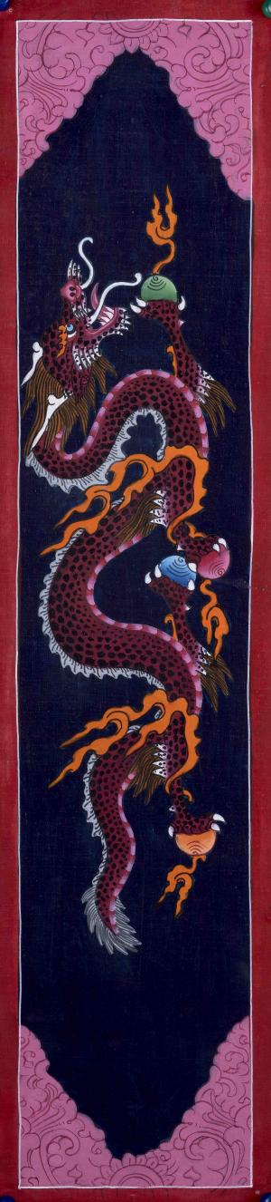 Small Dragon Painting | Tibetan Thangka | Wall Decoration | Gifts Idea